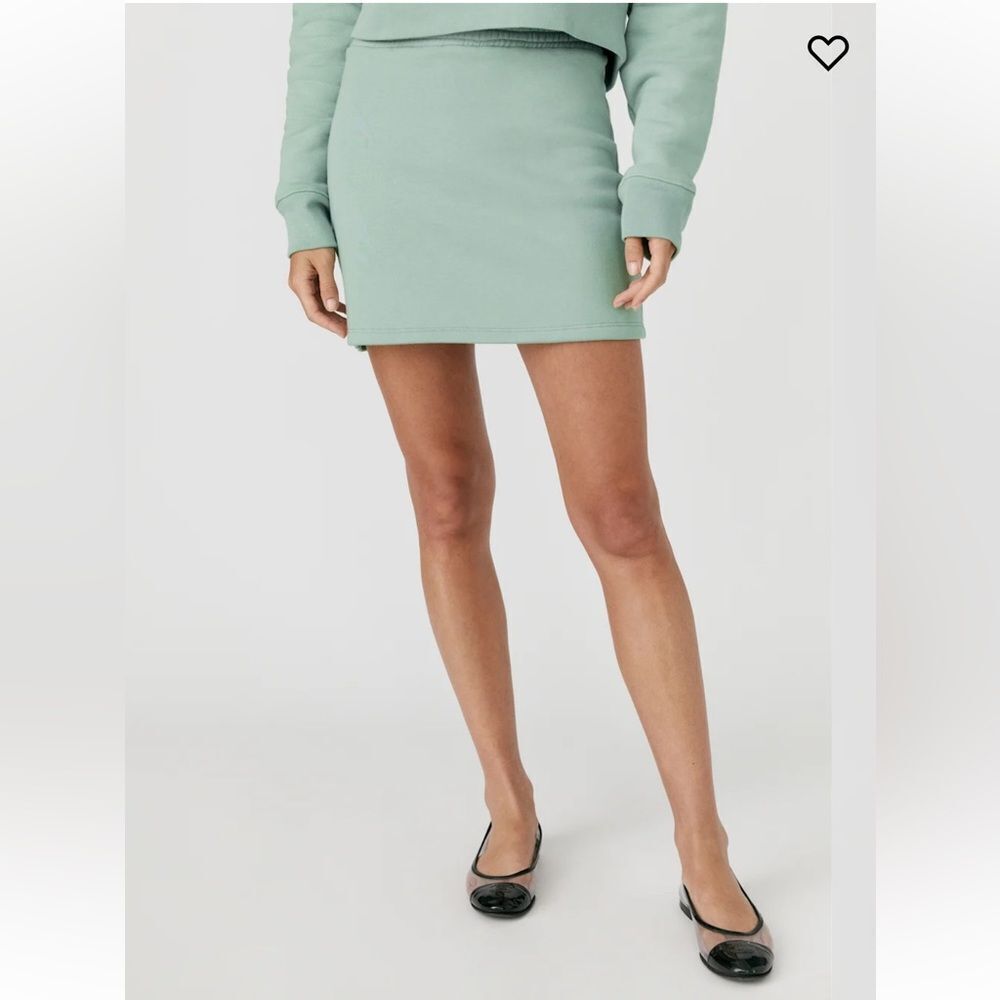 NEW Reformation Newport Sweat Skirt Celadon Size XS - Picture 7 of 7